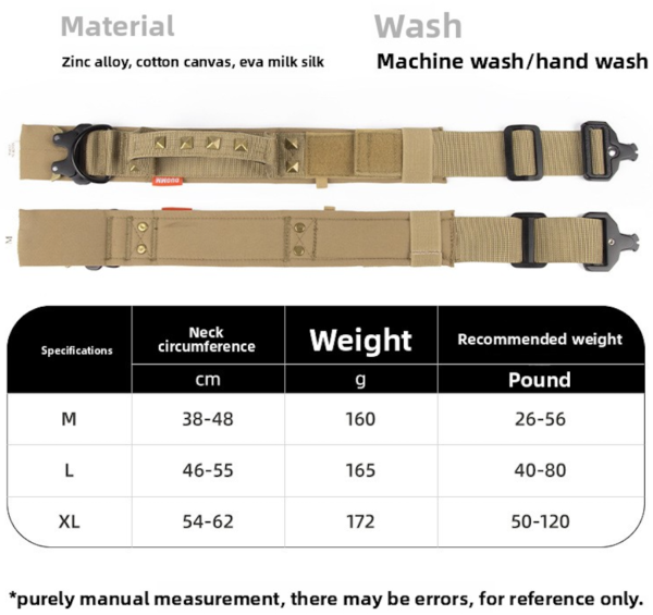 Heavy-Duty Tactical Dog Collar