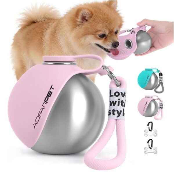 2df18ef8-e328-4cdb-a6a4-b5f7efe5fbcc.jpg Creative Portable Outdoor Pet Stainless Steel Water Cup Small Dog Water Bottle Convenient Dog Drink Dispenser Puppy Travel Portable Water Bowl Pet Products