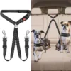 S73c48ed9940346ab94bf4ad264133377g.webp Double-headed Dog Safety Harness Pet Car Headrest Restraint Device Adjustable Tension Split Connection Safety Harness for Travel