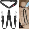 S88db22db71b440c79fea7057bf8516ebj.webp Double-headed Dog Safety Harness Pet Car Headrest Restraint Device Adjustable Tension Split Connection Safety Harness for Travel