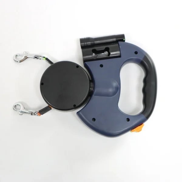 Saaae08dfdcb74f1a849a39d677d9b199Q.webp 2-in-1 Retractable Dog Harness for Dual Dogs – Reflective Leash Dog Accessories with Built-in Flashlight & Anti-Tangle Clip
