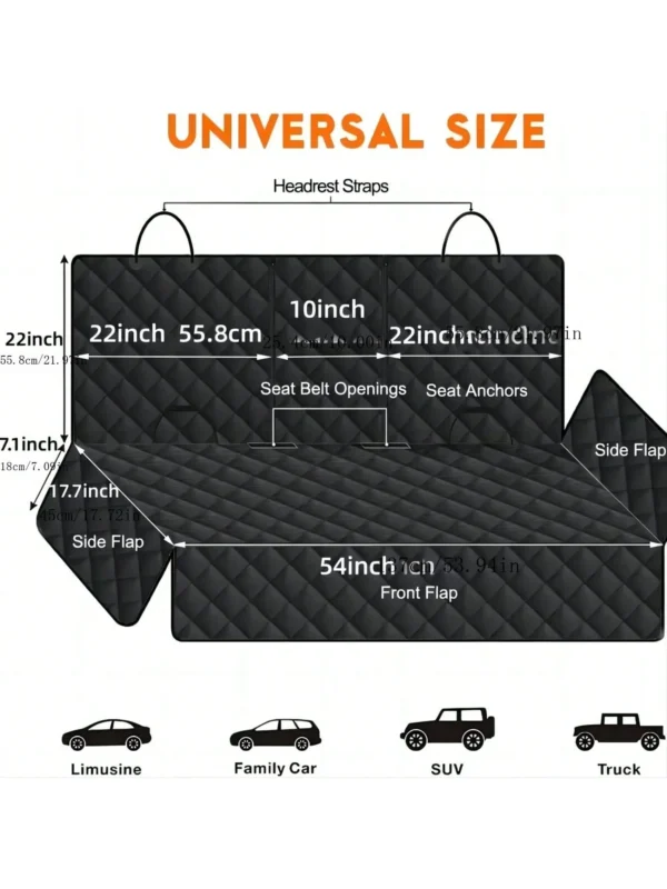 Dog Car Seat Cover Pet Travel Carrier Mattress Waterproof Dog Car Seat Protector With Middle Seat Armrest For Dogs