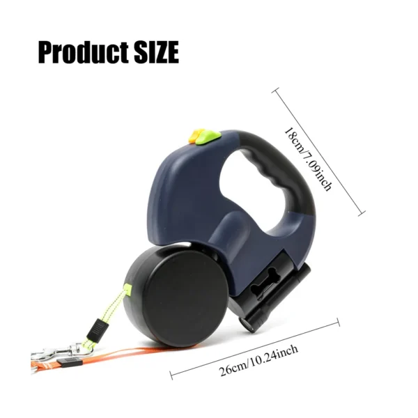 Sfbe5f83d53654a94b51f154a27f915eay.webp 2-in-1 Retractable Dog Harness for Dual Dogs – Reflective Leash Dog Accessories with Built-in Flashlight & Anti-Tangle Clip